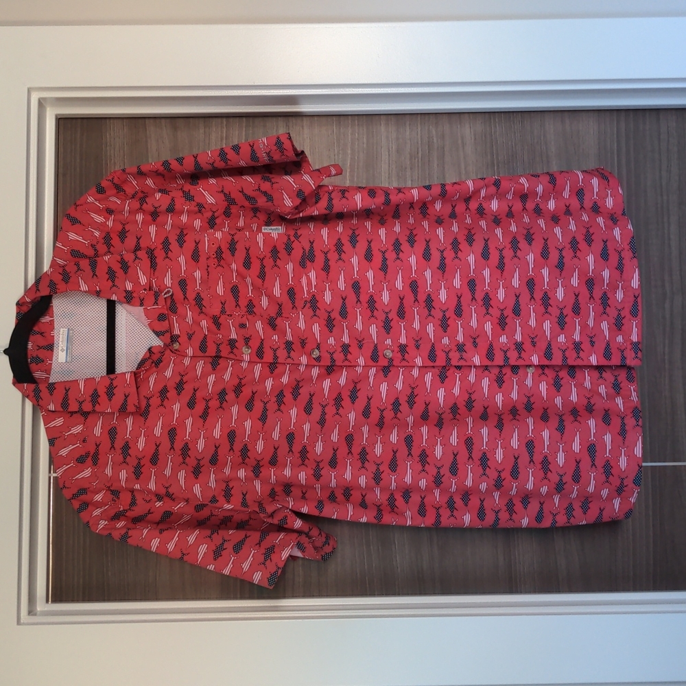 Columbia PFG Stars & Stripes Fish Shirt